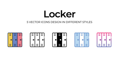 locker icons set vector illustration. vector stock