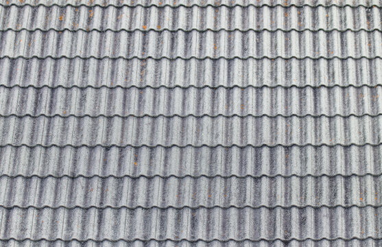 Waved asbestos roof