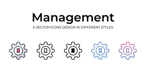 Fototapeta na wymiar management icons set vector illustration. vector stock,