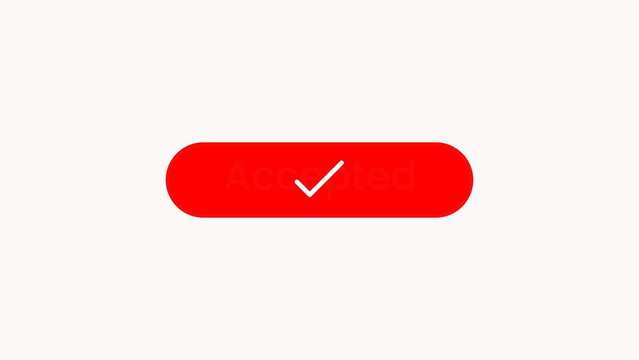 Accepted Button UI icon Animation