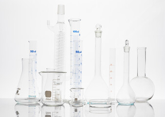 Photo of biochemistry glassware experiment