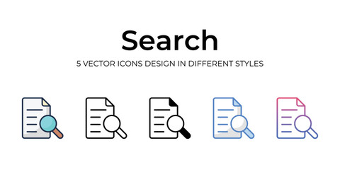 search icons set vector illustration. vector stock,