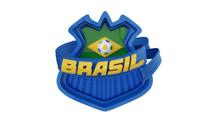 Selo 3d isolado para copa do mundo brasil © Talita