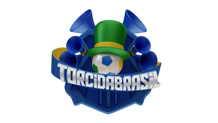 Selo 3d isolado para copa do mundo brasil © Talita