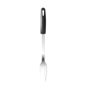 Kitchen Cooking Meat Fork Tool Realistic Vector Illustration Iso