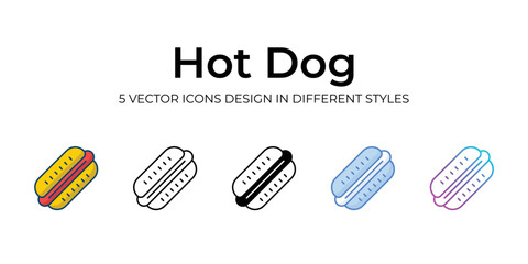 hot dog icons set vector illustration. vector stock,
