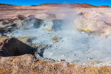 geysers in the bolivian altiplano