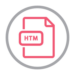 HTM file vector Icon
