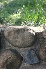 Fototapeta na wymiar grass and stones
