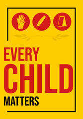 Every Child Matters. Holiday concept. Template for background, banner, card, poster, t-shirt with text inscription