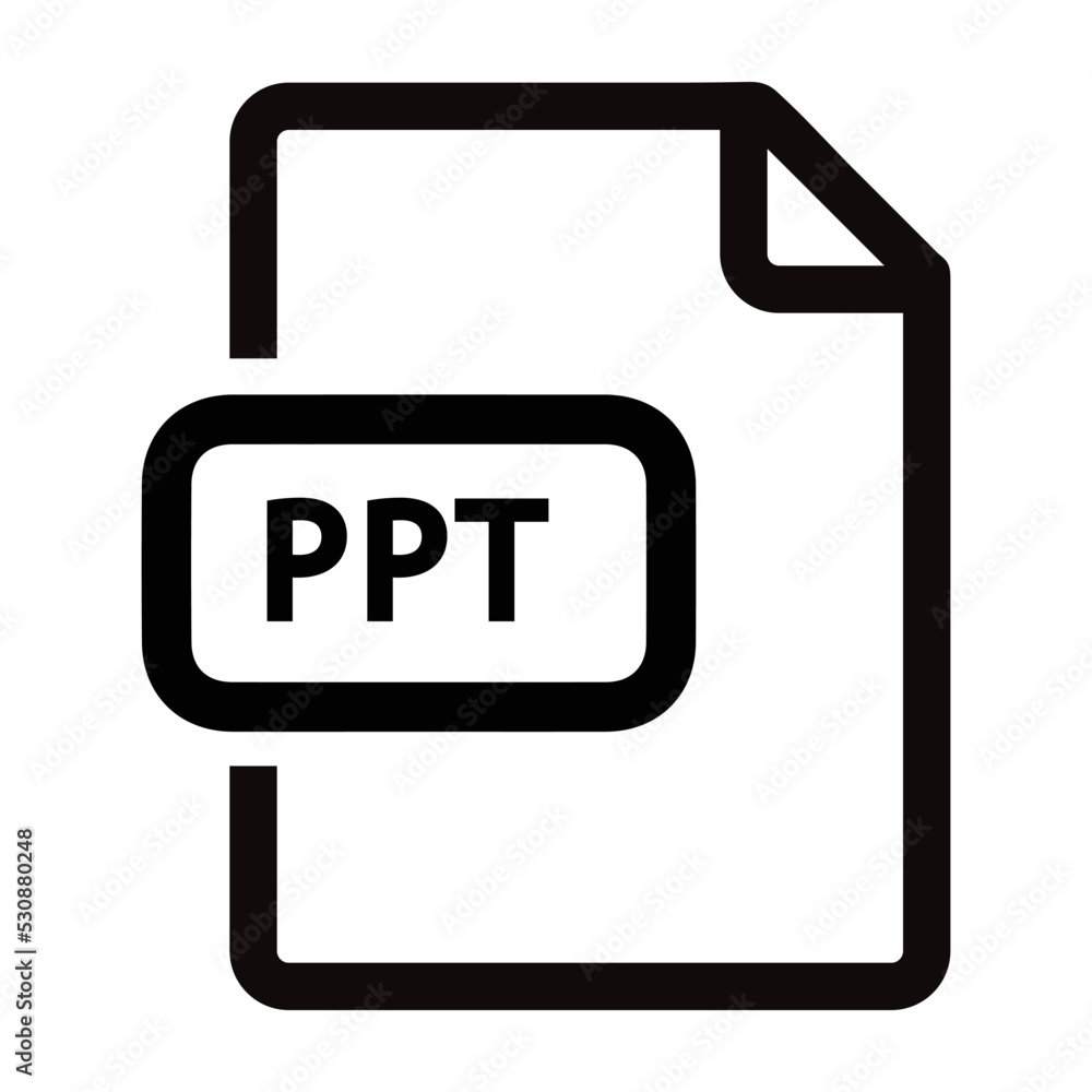 Poster ppt file icon. presentation document type.