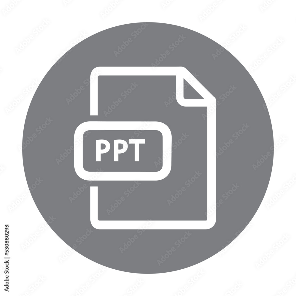 Poster ppt file icon. presentation document type.