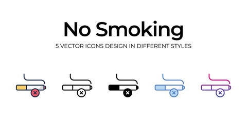 no smoking icons set vector illustration. vector stock,