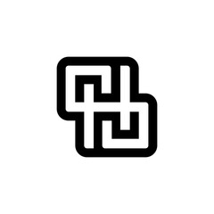 SH initials monogram logo design. Logo design Creative Idea vector illustration template