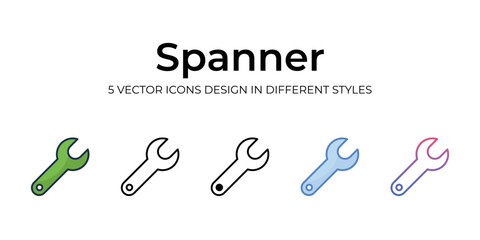 spanner icons set vector illustration. vector stock,