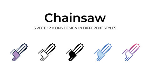 chainsaw icons set vector illustration. vector stock,