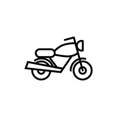 Motorcycle line icon isolated on white background