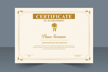 Minimal Achievement certificate template design