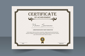 Professional certificate template design