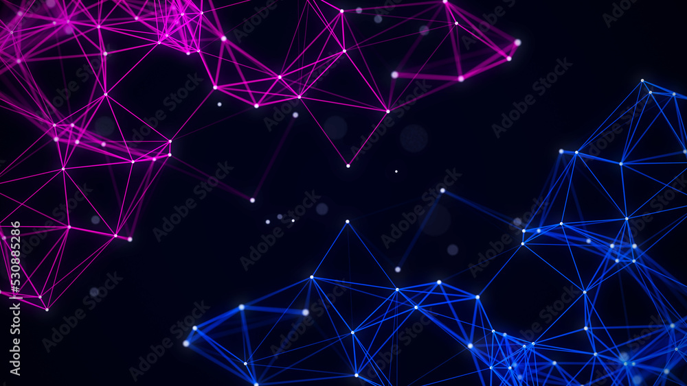 Poster network connection technology. abstract background with points and lines. digital futuristic backdro