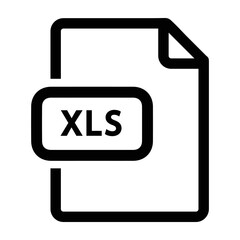 xls icon. Flat vector illustrator