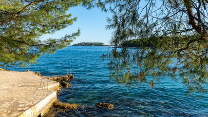 A sunny summer day at the Plava Laguna in Porec, Croatia © DZiegler