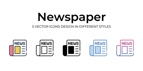 newspaper icons set vector illustration. vector stock,