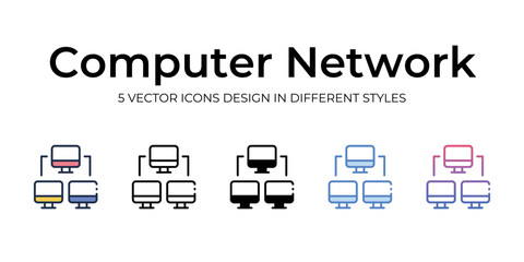 computer network icons set vector illustration. vector stock,