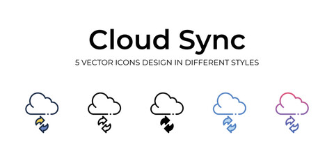 cloud sync icons set vector illustration. vector stock,