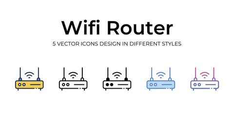 wifi router icons set vector illustration. vector stock,