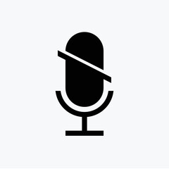 Mic Icon Design Vector Template