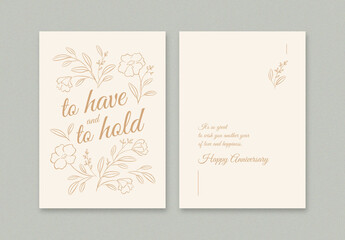 Floral Anniversary Card Layout