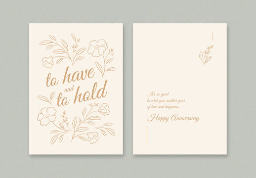 Floral Anniversary Card Layout