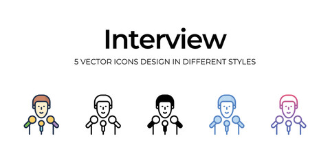 interview icons set vector illustration. vector stock,