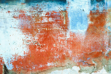 Abstraction, orange old rusty wall, texture