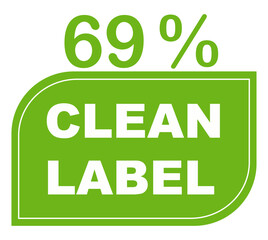 Naklejka premium 69% pure percentage label