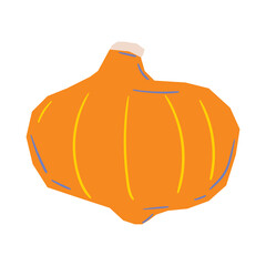 Pumkin for Thanksgiving Decorative Element. Vector isolated illustration.