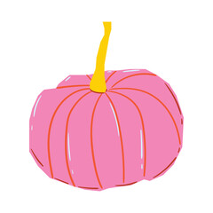 Pumkin for Thanksgiving Decorative Element. Vector isolated illustration.