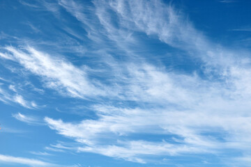 Fototapeta premium Beautiful blue sky with clouds. Nature background.
