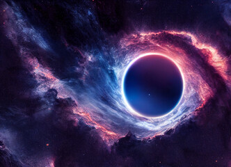 Obraz na płótnie Canvas Nebula spiraling around a black hole