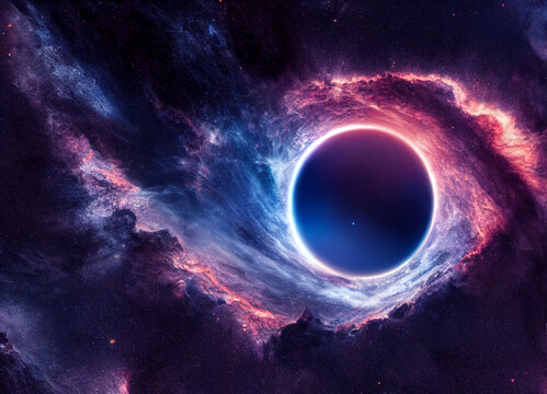Nebula spiraling around a black hole © Thorstein