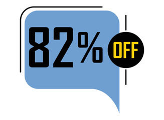 82% off blue banner forty percent 
