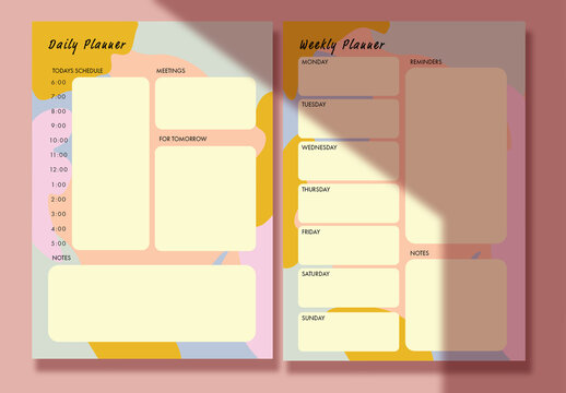 Colorful Pattern Planner