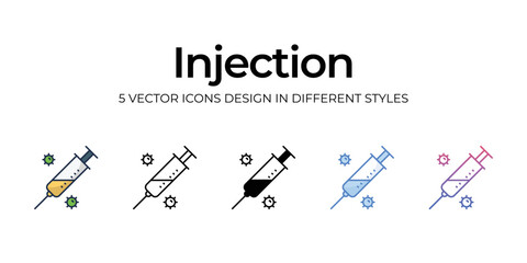 injection icon set vector illustration. vector stock.