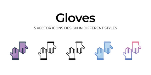 gloves icon set vector illustration. vector stock.