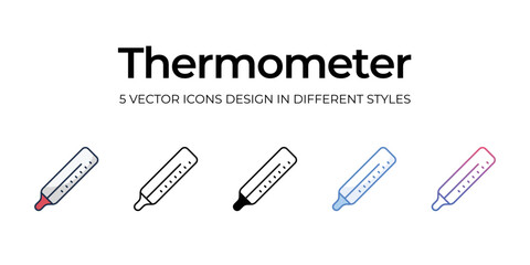 thermometer icon set vector illustration. vector stock.