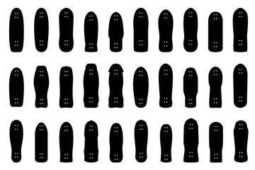 Collection of different types of skateboard decks. © AlexInkfusion