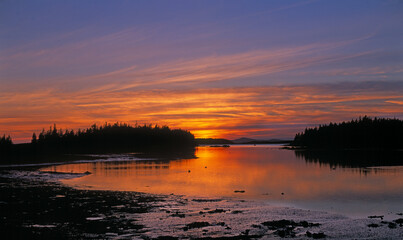 Fototapeta na wymiar Sunset Deer Isle Maine