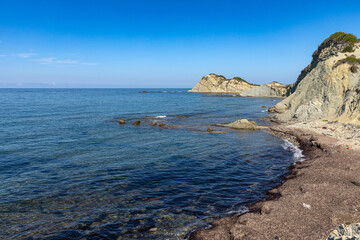 Fototapeta na wymiar The small quiet island of Erikousa near Corfu island