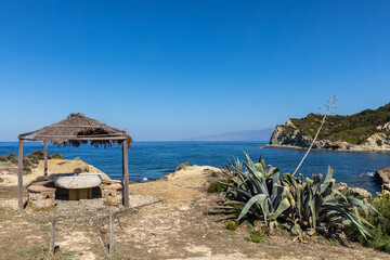The small quiet island of Erikousa near Corfu island
